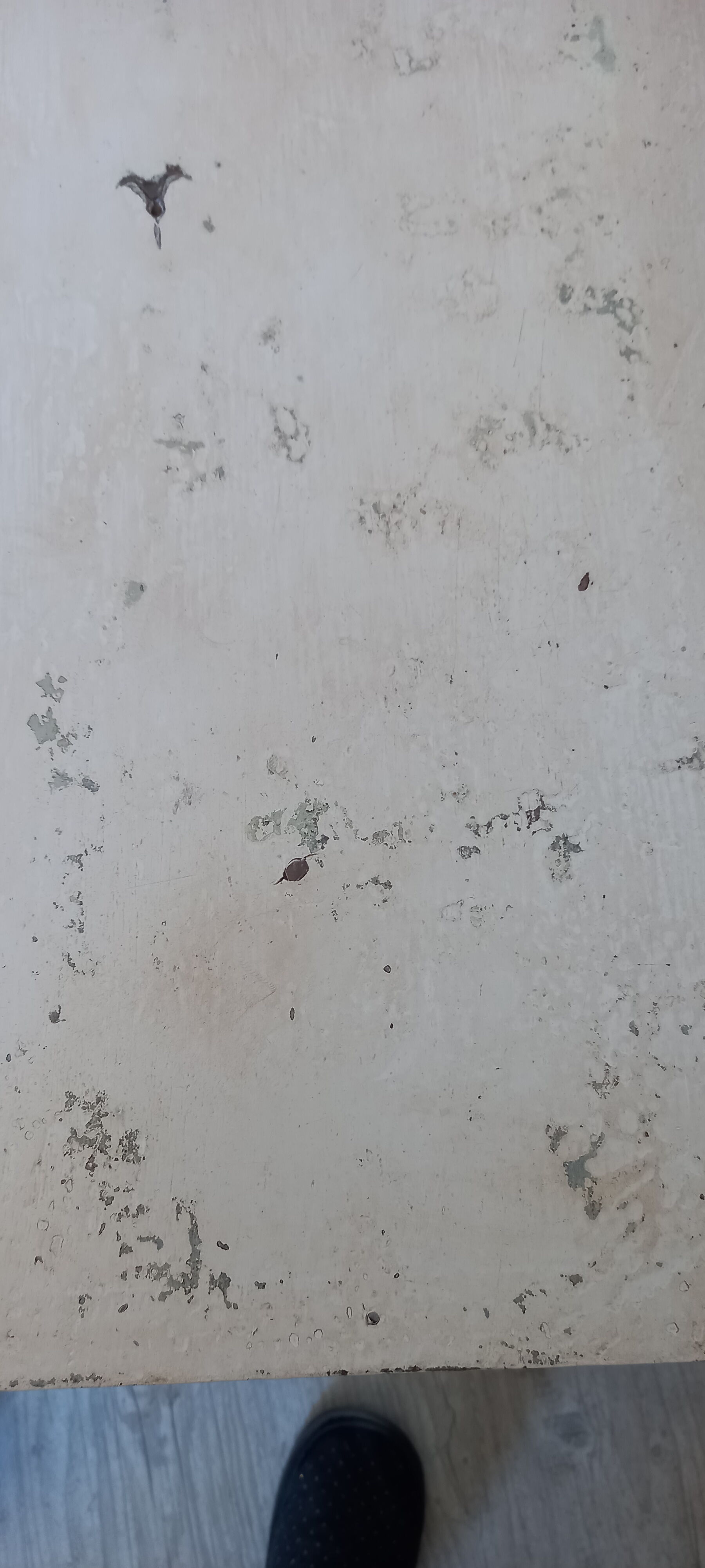 Patinated fir console