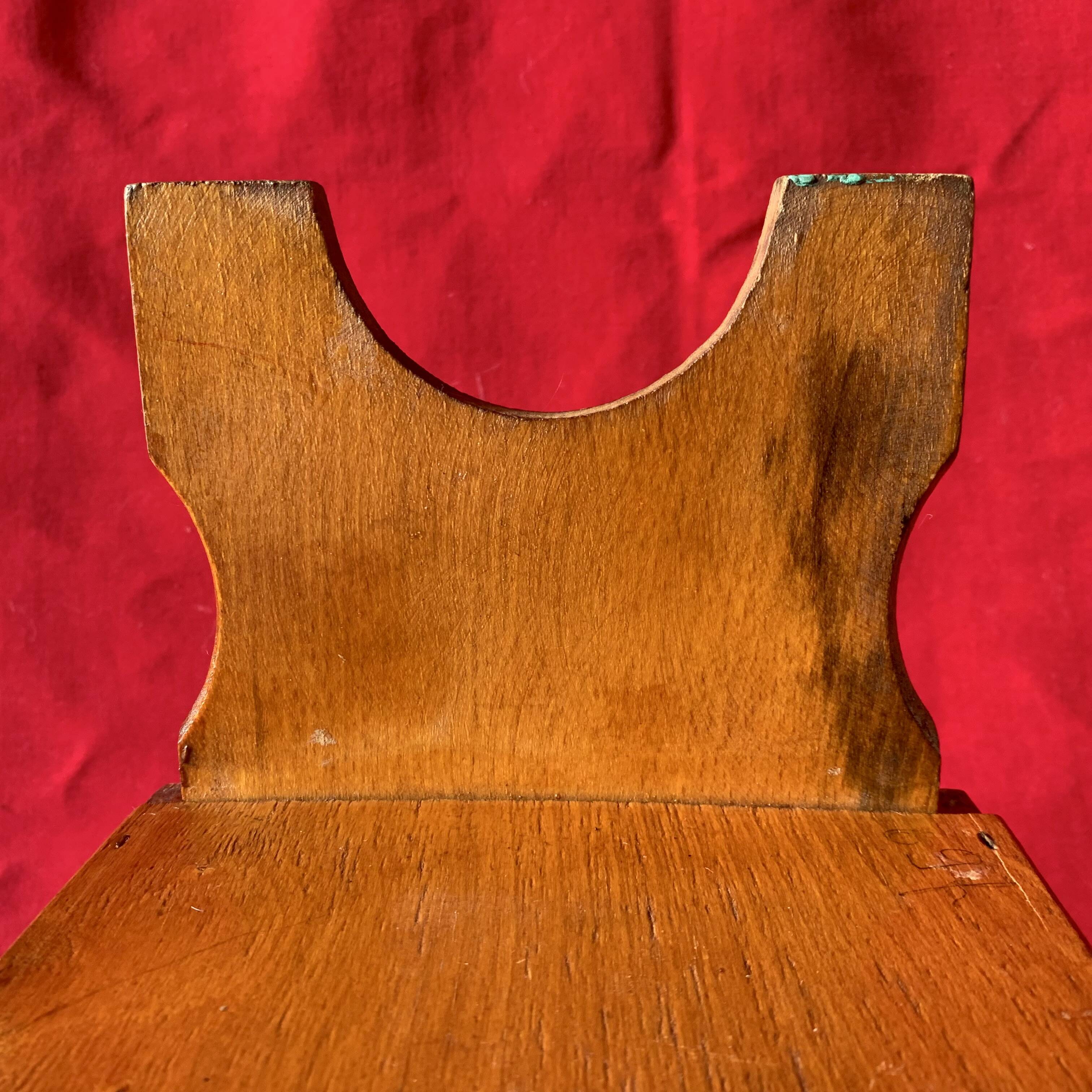 Old small stool - footrest with solid wood chest