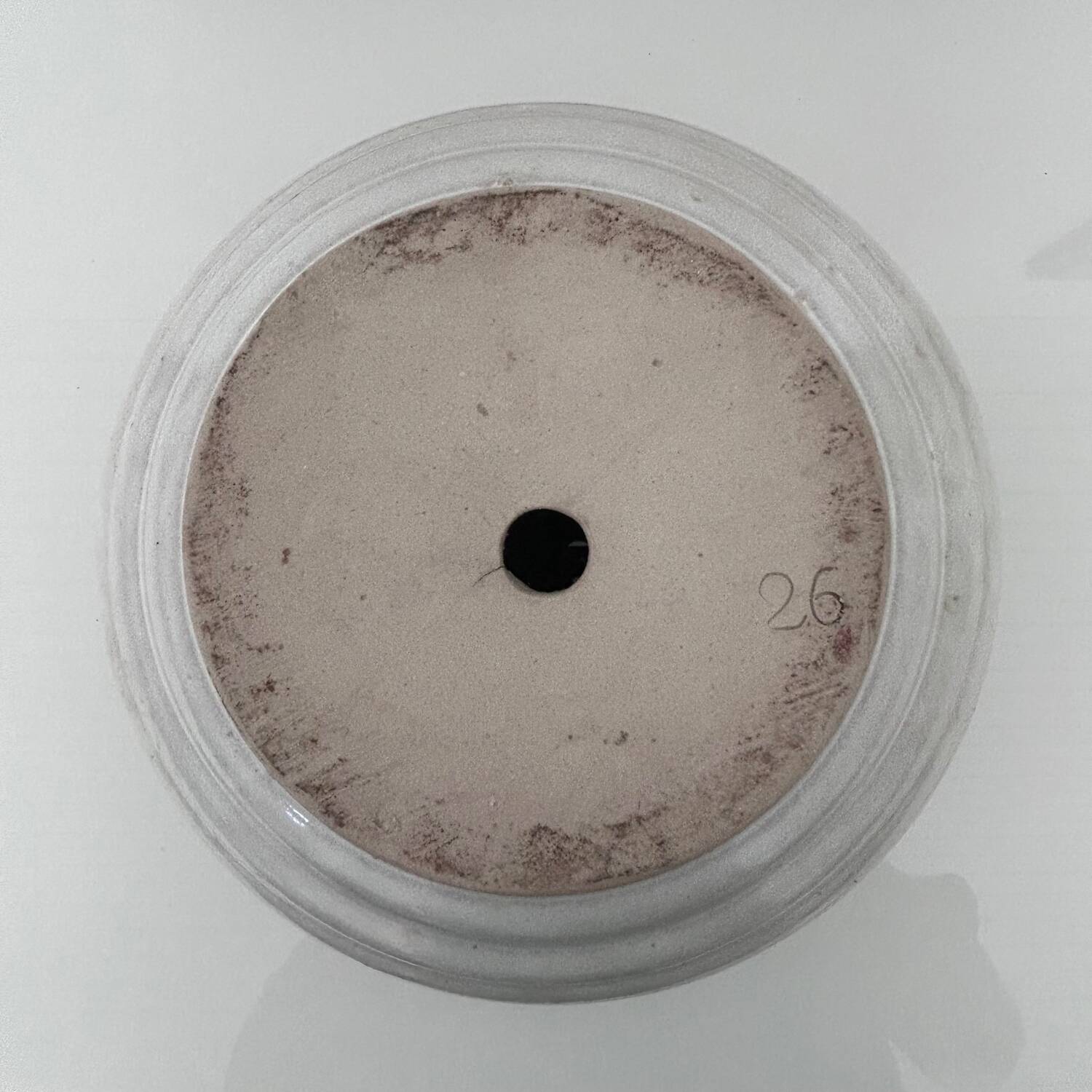 Green flamed stoneware pot