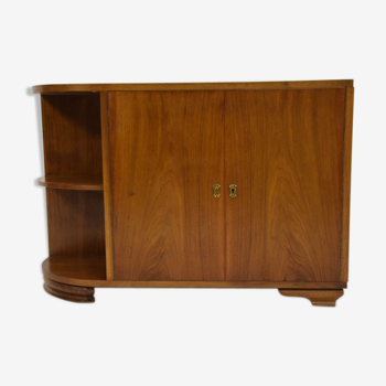 Library furniture credence enfilade walnut art deco - 1930s