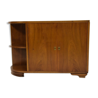Meuble bibliothèque crédence enfilade noyer art déco années 1930