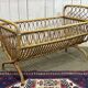 1960s rattan baby bed