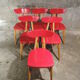 Lot de 6 chaises bistrot vintage 1955 " banane"