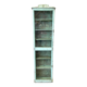 Petite vitrine en bois laqué vert