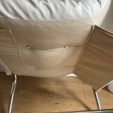 Fauteuil chauffeuse en simili blanc par Christian Koban pour DOM édition