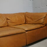 Leather modular sofa, 7 elements, 70s