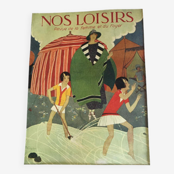 Affiche "Nos loisirs - Revue de la femme et du foyer" - Illustration de Marcel HEMJIC (1859-1942)