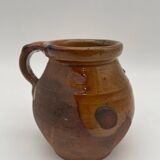 20th century glazed terracotta pitcher / jug