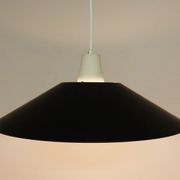 Suspension mid-century noire et blanche 1950s