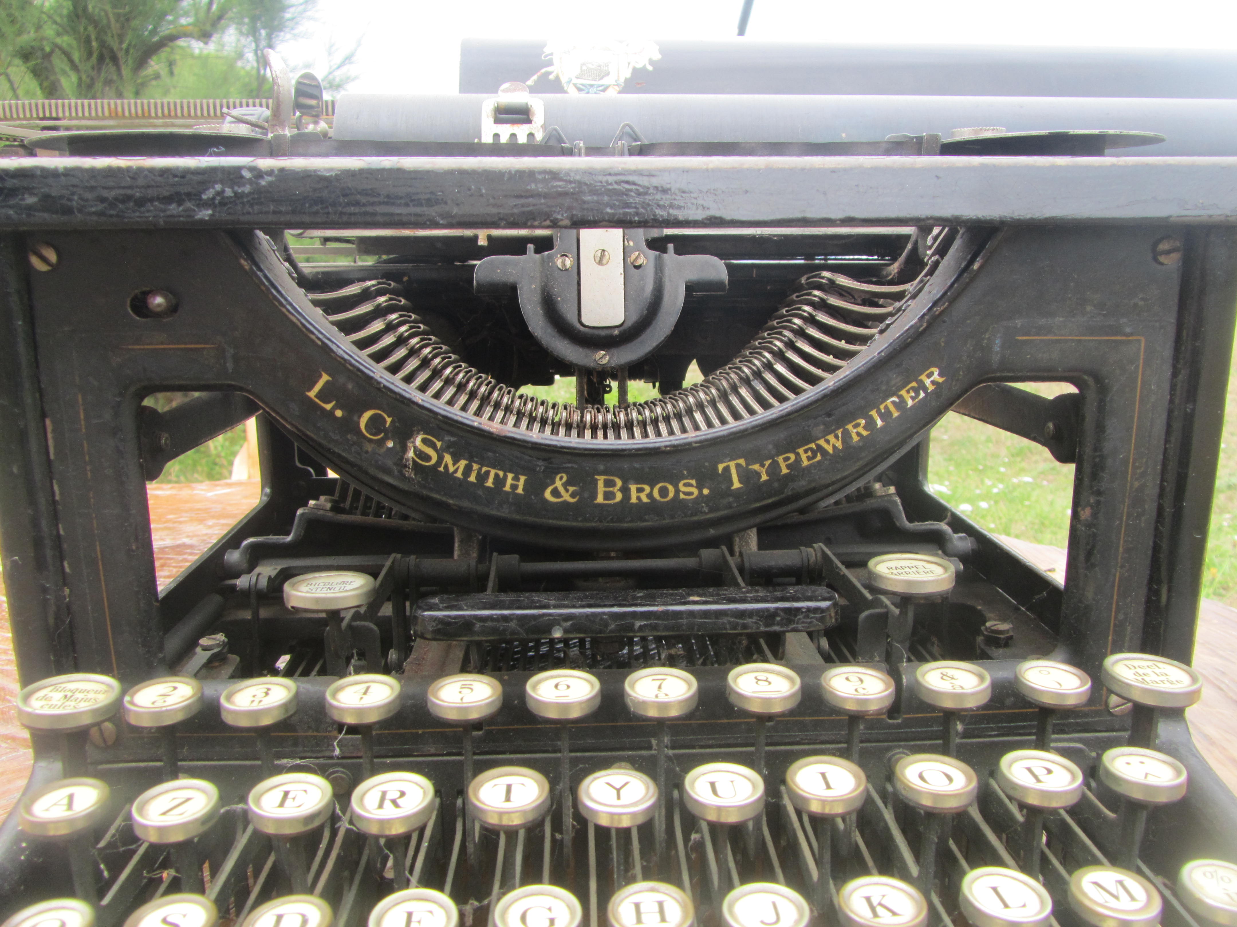 LC Smith typewriter 20 extra wide cart 18 inches