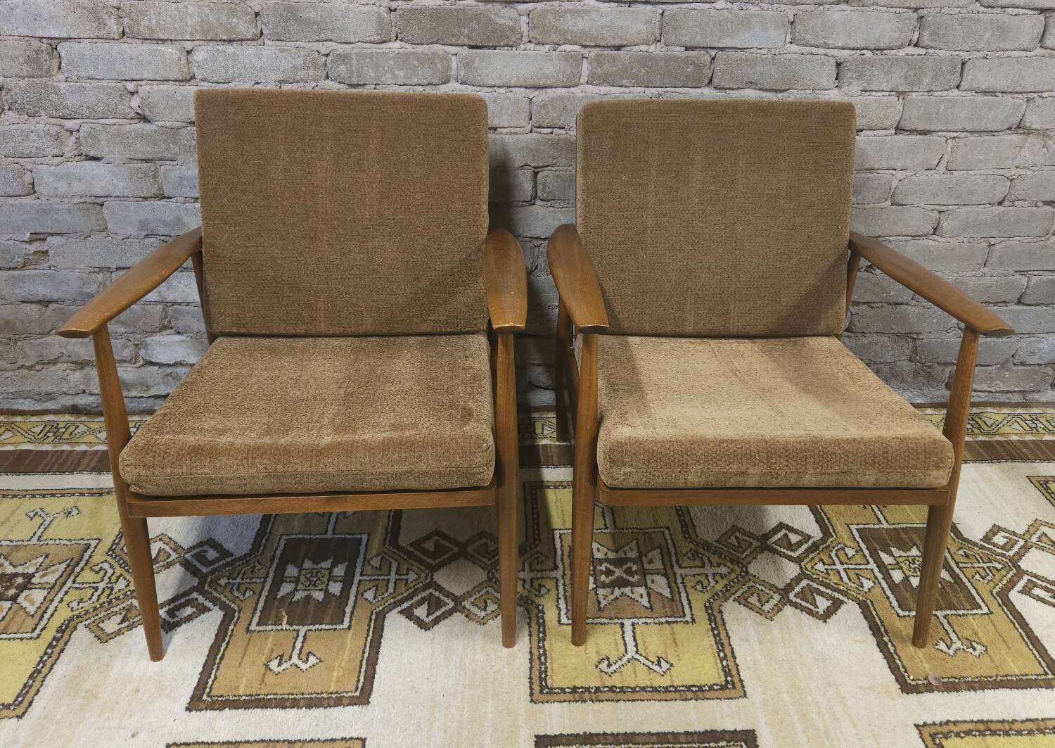 Paire de fauteuils scandinave en teck 1960