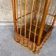 Vintage wicker bottle rack