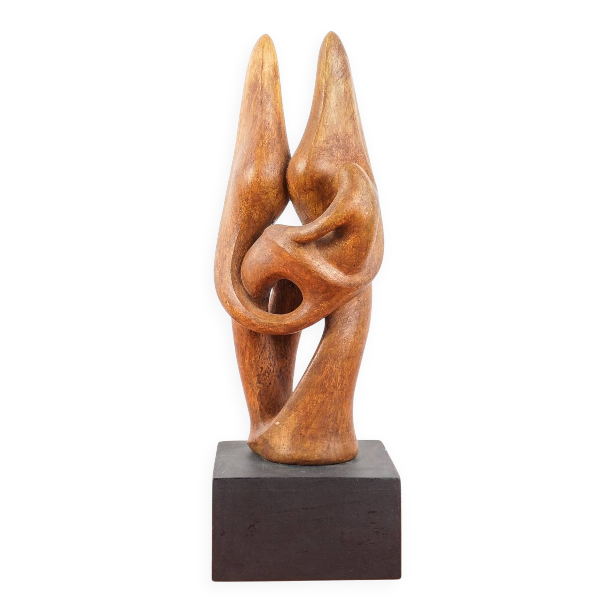 Dragoljub Milosevic - Vintage plaster sculpture "Standing Couple" circa 1970