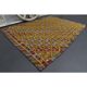 Vintage Turkish Oushak Handmade Wool & Cotton Yellow Area Rug 162x212