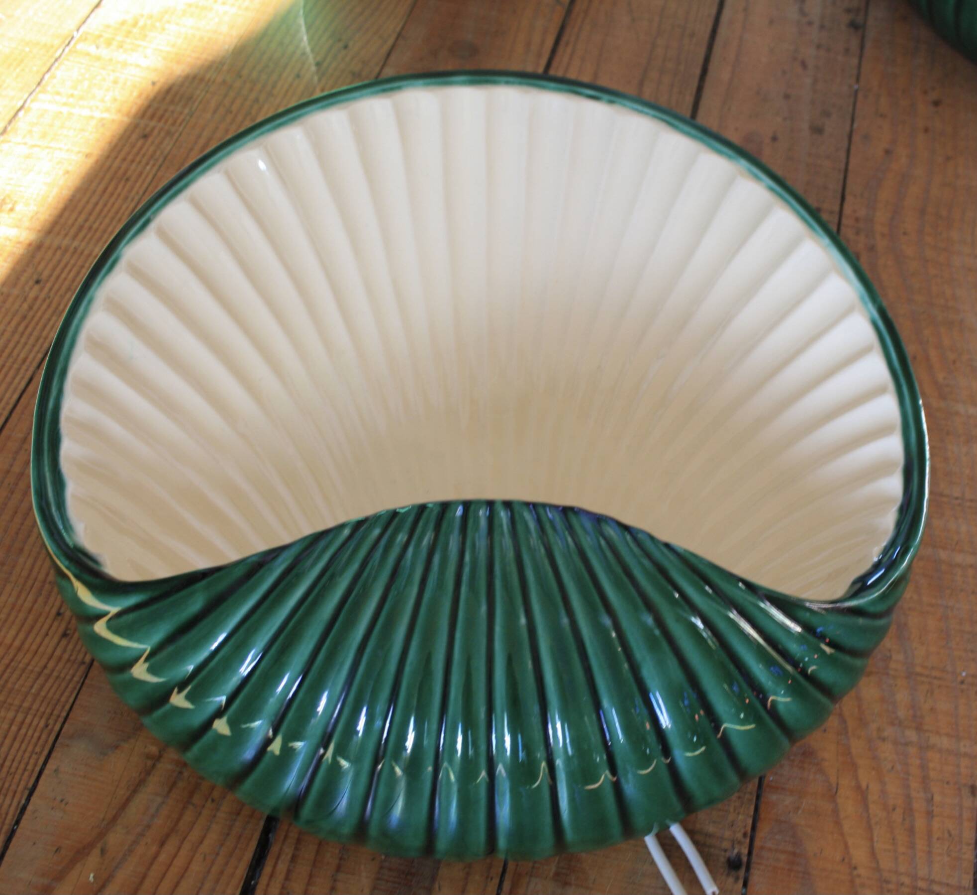 Ceramic shell wall light (4 available)