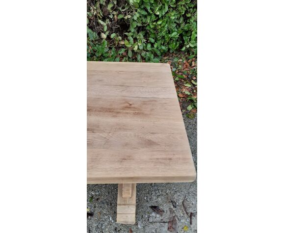 Monastery table in solid oak raw wood