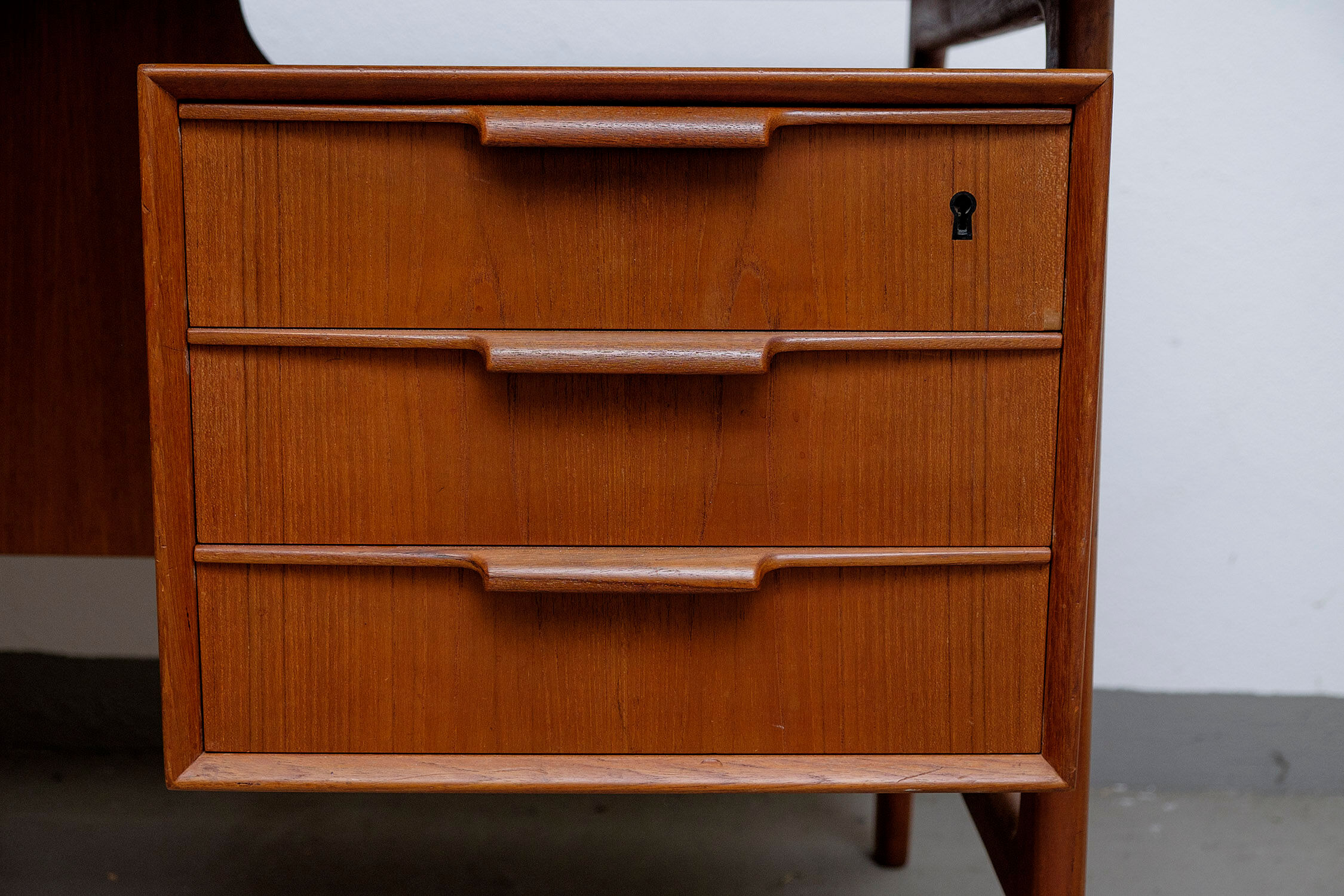Model 75 teak desk by Omann Jun, 1960