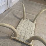 Table basse fausse défense d’éléphant, 1970s