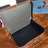 Set of 3 old cardboard suitcases
