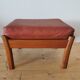 Pair of Dyrlund leather footrest 60s leather