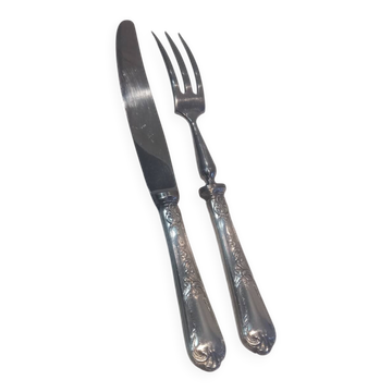 Service à decouper 2p métal argenté orfèvre Ercuis LXV 29