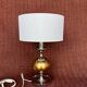 VINTAGE 1970 LARGE FORMAT LAMP CHROME BASE 1 BRUSHED ALUMINIUM BALL DO