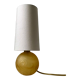 Art deco amber glass lamp and cylindrical lampshade 30s