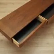 Danish teak veneer lowboard with three drawers, 1960s