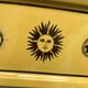 Porcelain cake dish with gold decoration, Moon and Sun
