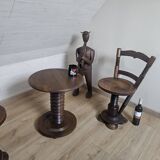 Side table, guéridon by Charles Dudouyt, 1940s-1950s.