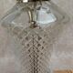 Lampe vintage verre et laiton années 50-60