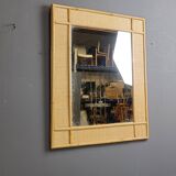 Mid century bamboo mirror by Dal Vera, 1960s
