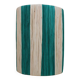 Applique murale rayé vert sapin et beige en raphia naturel
