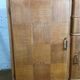 1950s two-body buffet, oak veneer, tapered legs.