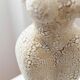 Beige Ceramic Fat Lava Statue – Abstract Mid-Century Modern Sculpture (2000s)