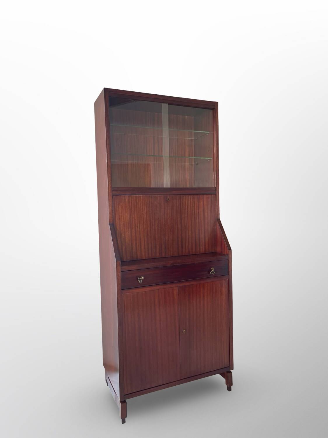 Buffet/crédence italienne en bois et acajou plaqué, années 1960.