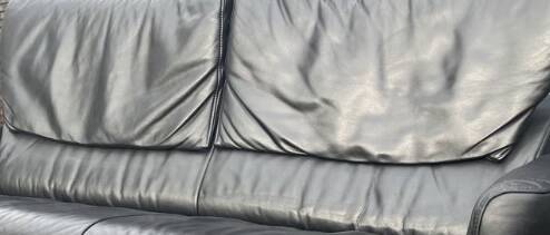 Canapé en cuir noir haut de gamme, canapé De Sede