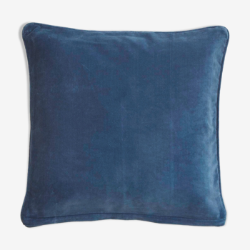 Velvet cushion 50x50cm chinese blue color