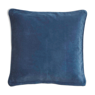 Coussin en velours 50x50cm couleur bleu de chine