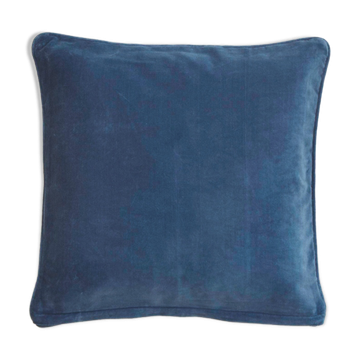 Coussin en velours 50x50cm couleur bleu de chine