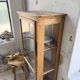 19th-century English pine display cabinet