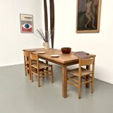 Solid beech farmhouse table