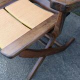 Pair of vintage TRICONFORT France deckchairs and relax chairs