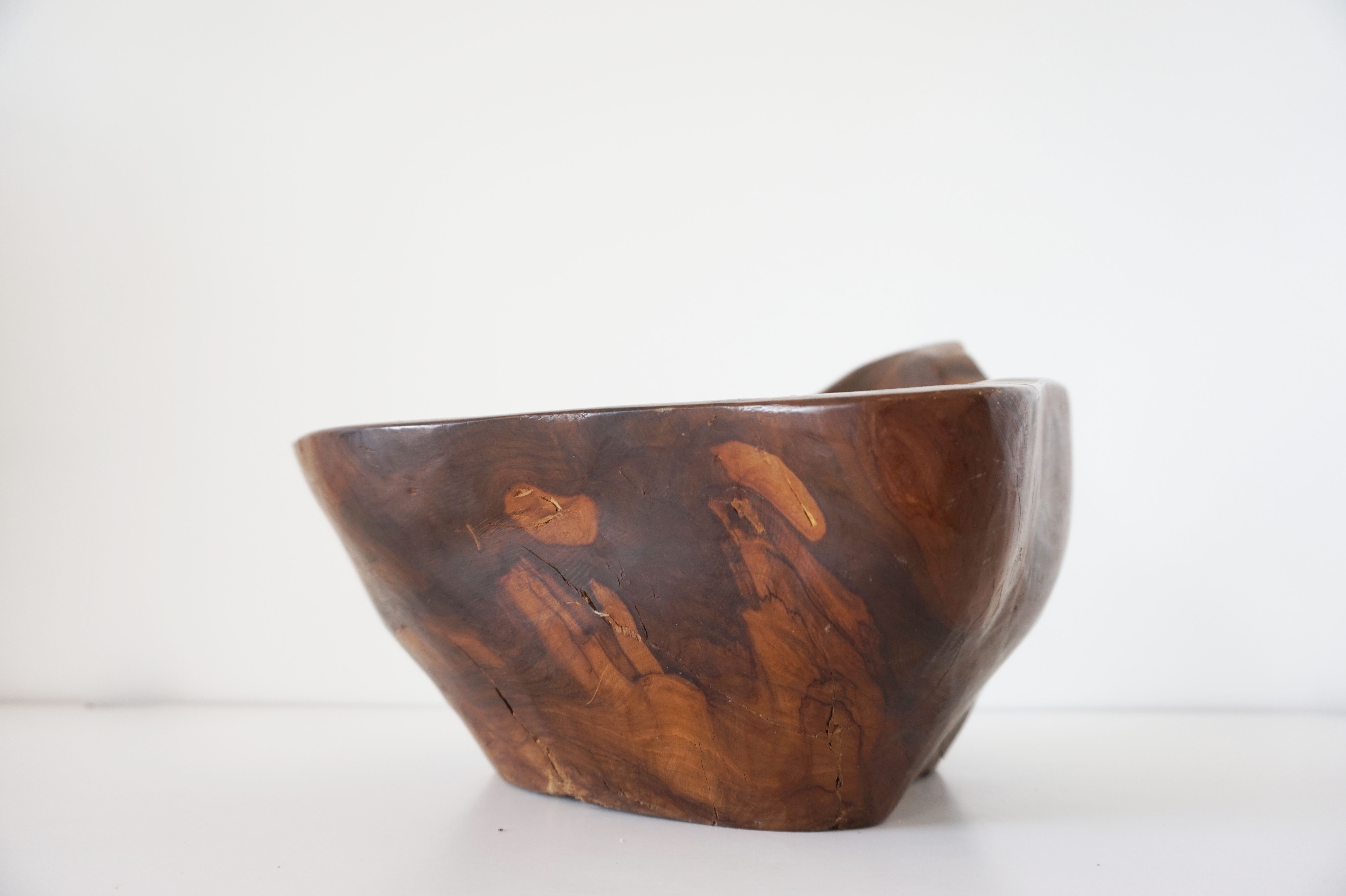 Brutalist solid wood dish