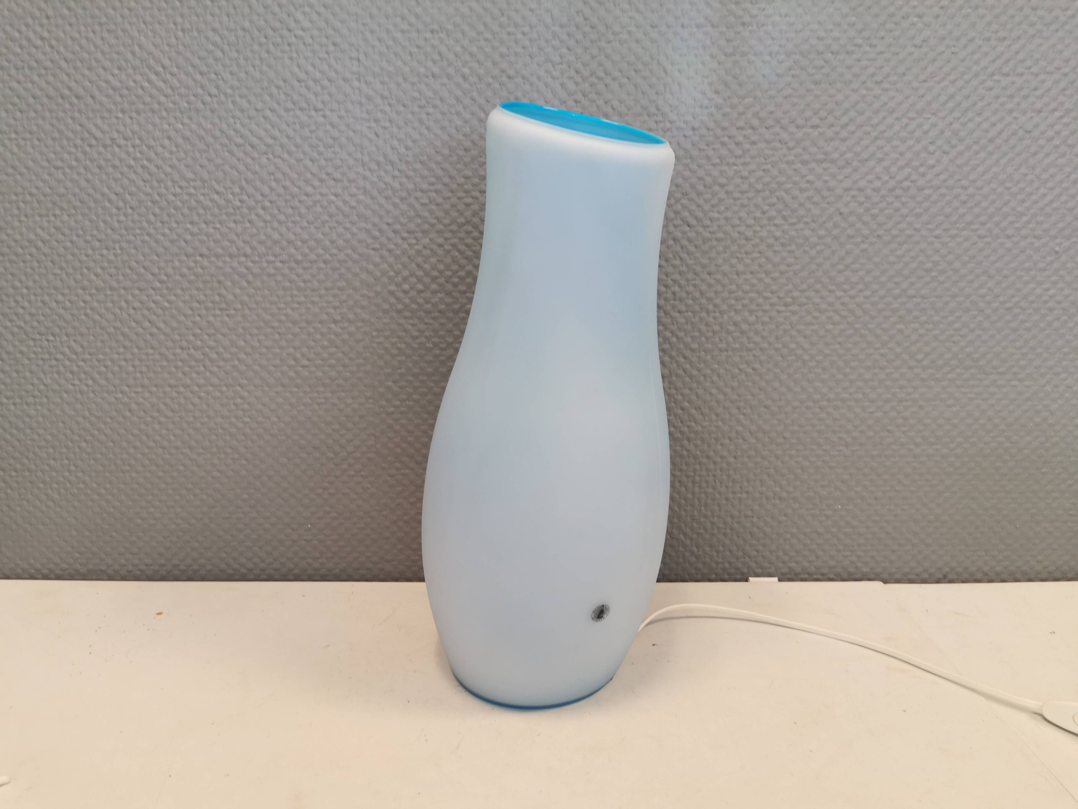 Blue vitage Ikea Mylonit lamp, handmade, 1990s