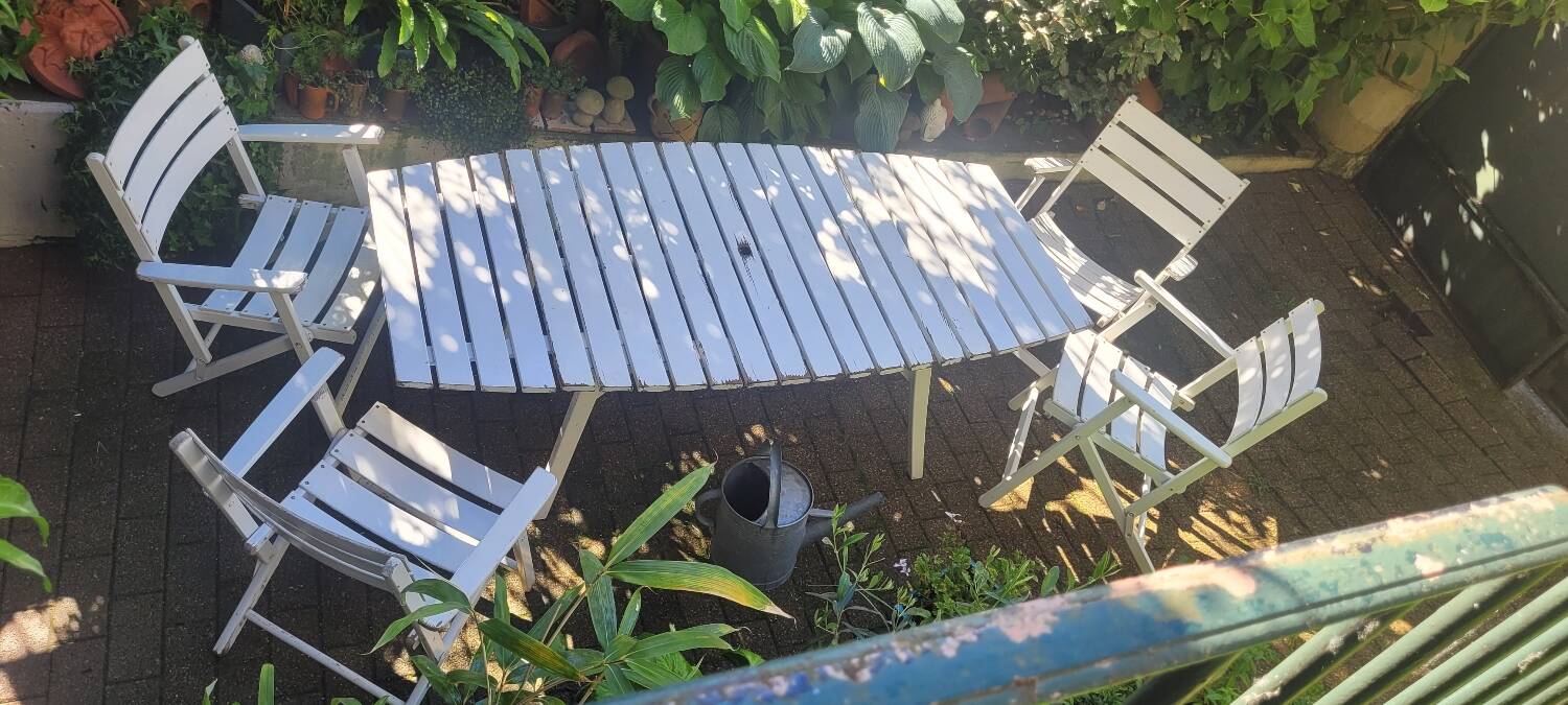 70s wooden garden furniture