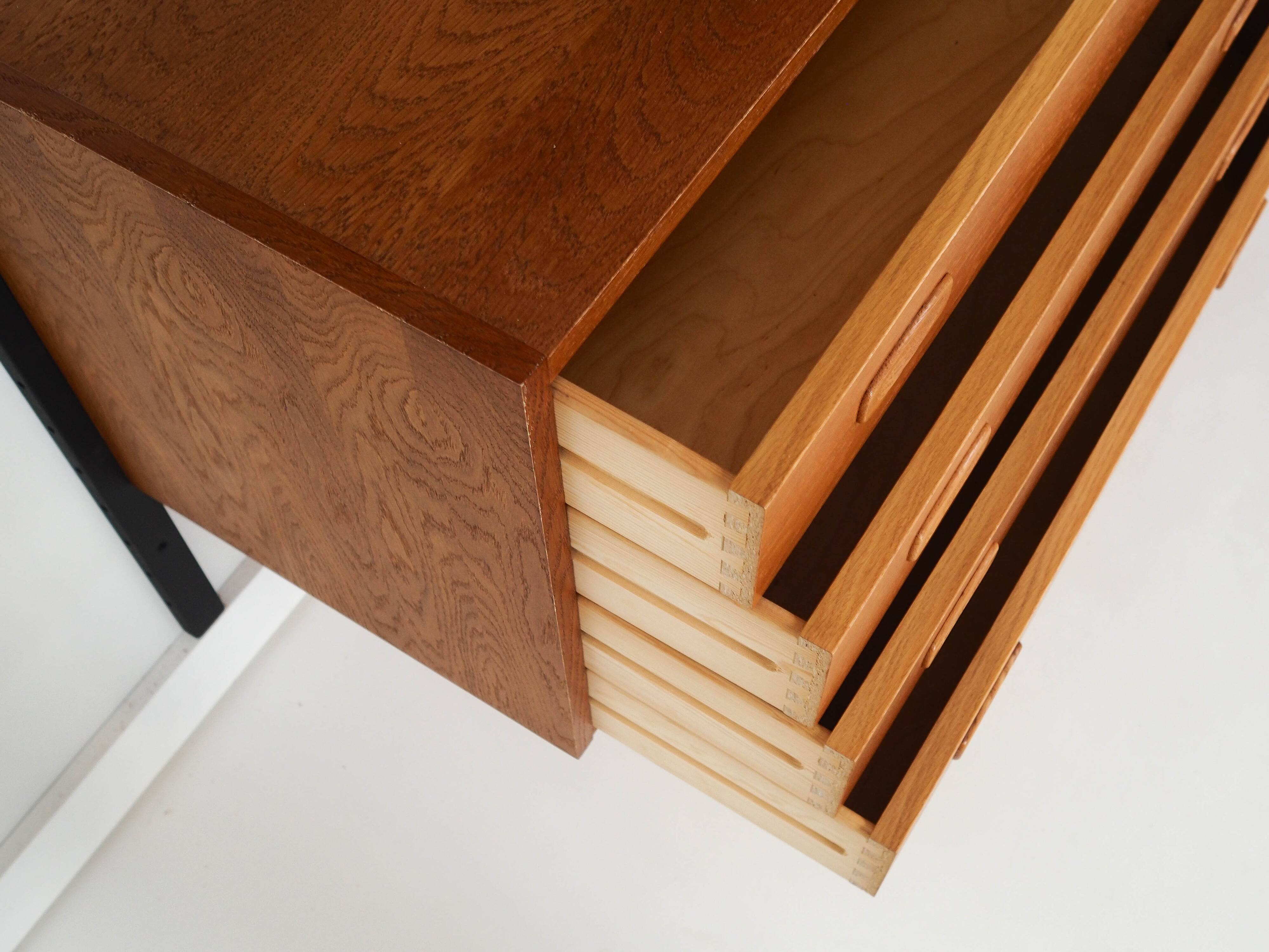 Oak system library, PS system, Danish design, 1960s, production: Rander