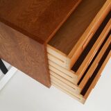 Oak system library, PS system, Danish design, 1960s, production: Rander