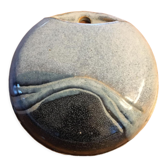 Wall ceramic signed PK (Poteries de Kerbenoen) by ceramist Michel Vergnes