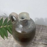 Beige ceramic vase signed Pierre Grau